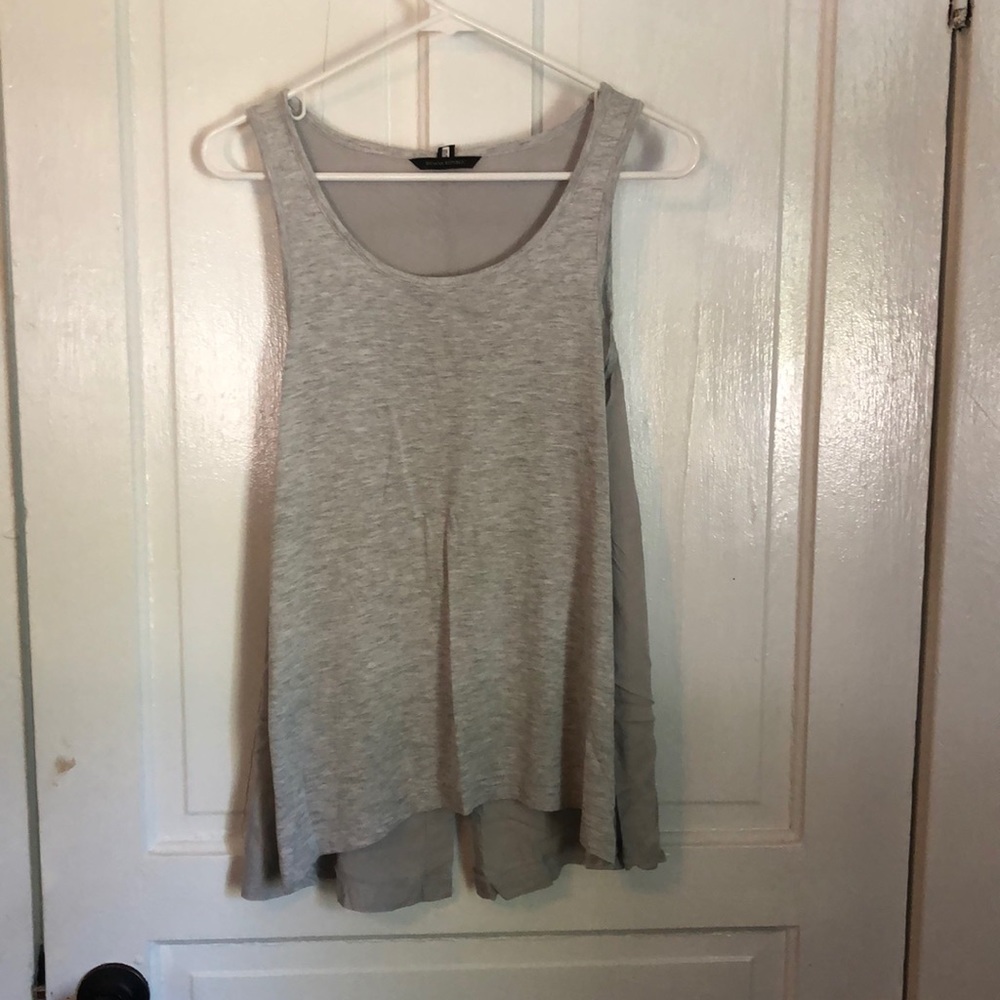 Banana Republic Mixed Media Grey Tank